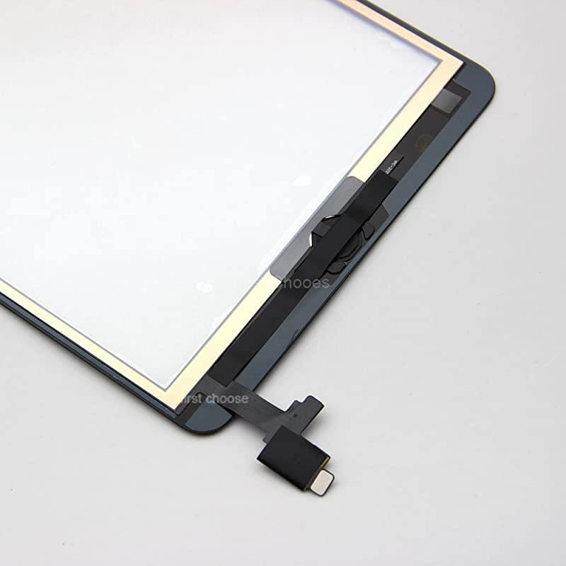 Black iPad Mini 1 or 2 Touch Screen Digitizer Complete Assembly with IC Chip Home Button Replacement with Tool kit Chips