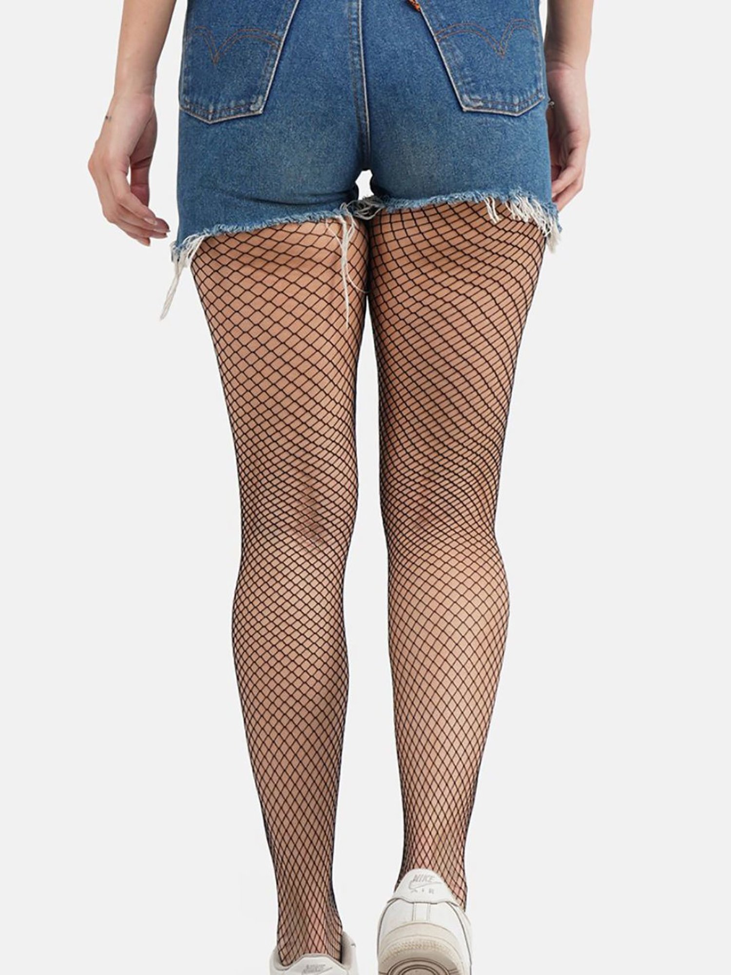 Secrets By ZeroKaata Black Self Design Stockings