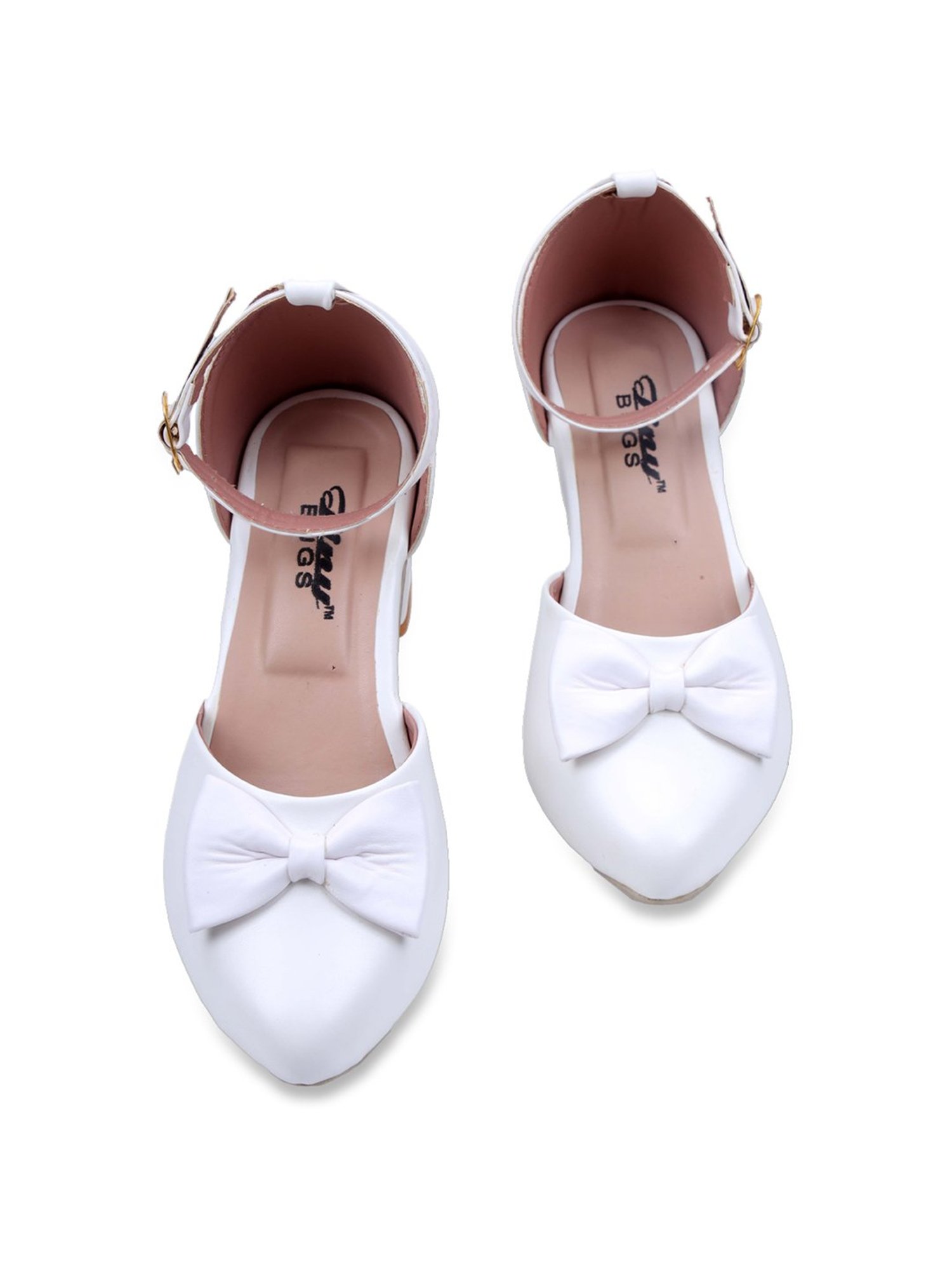 Tiny Bugs Kids White Ankle Strap Sandals