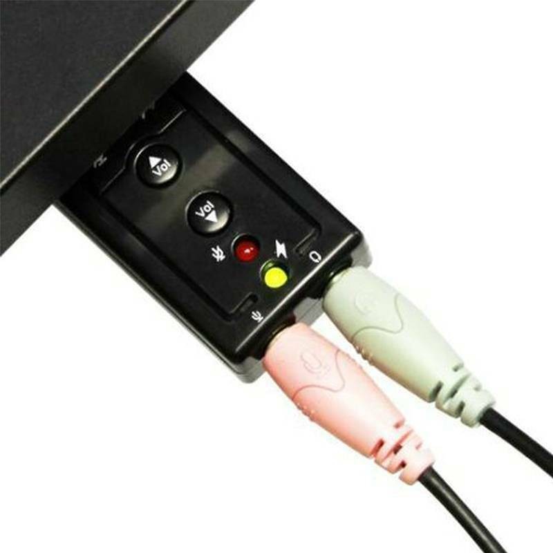 7.1 channel USB External Virtual Stereo Sound Card Adapter Converter for Windows, Plug and play No drivers Needed
