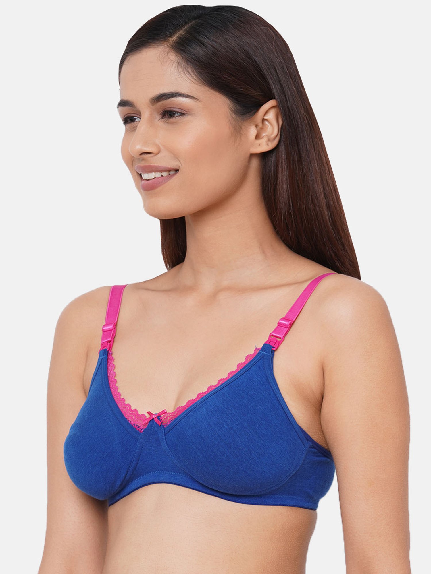 Inner Sense Navy Non Wired Non Padded Nursing Bra (Pack Of 3)