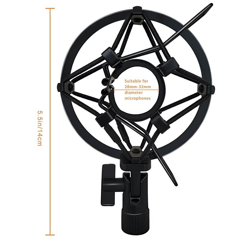 Microphone Shock Mount Mic Holder Mic Clip Holder Mount for Diameter 28mm32mm Dynamic Microphone Like ATR2100USB AT2005USB Samson Q2U Behringer Xm8500 Shure SM58LC Shure PGA48 PGA58 etc