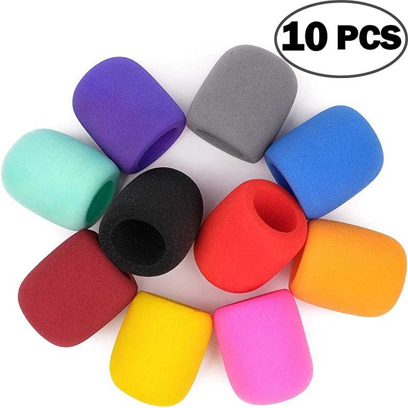 Colorful Microphone Cover Microphone Windscreen Foam Cover Top Grade 10 Pack