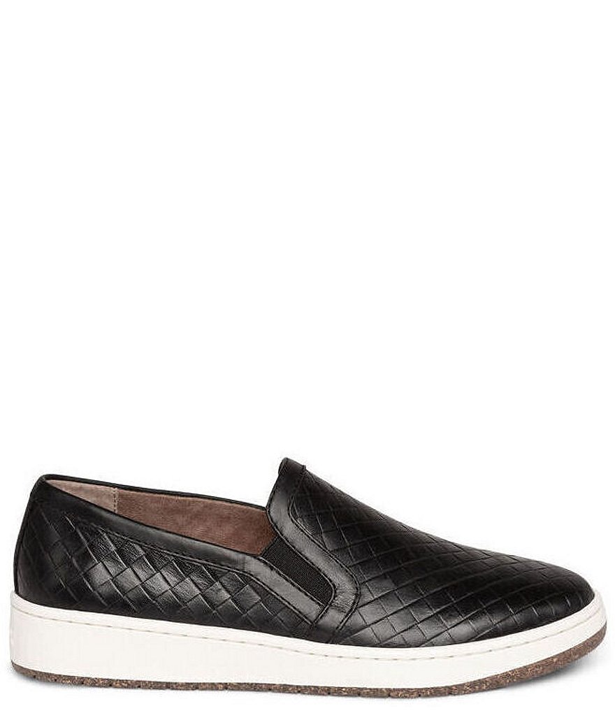 Aetrex Kenzie Woven Embossed Leather Slip-Ons