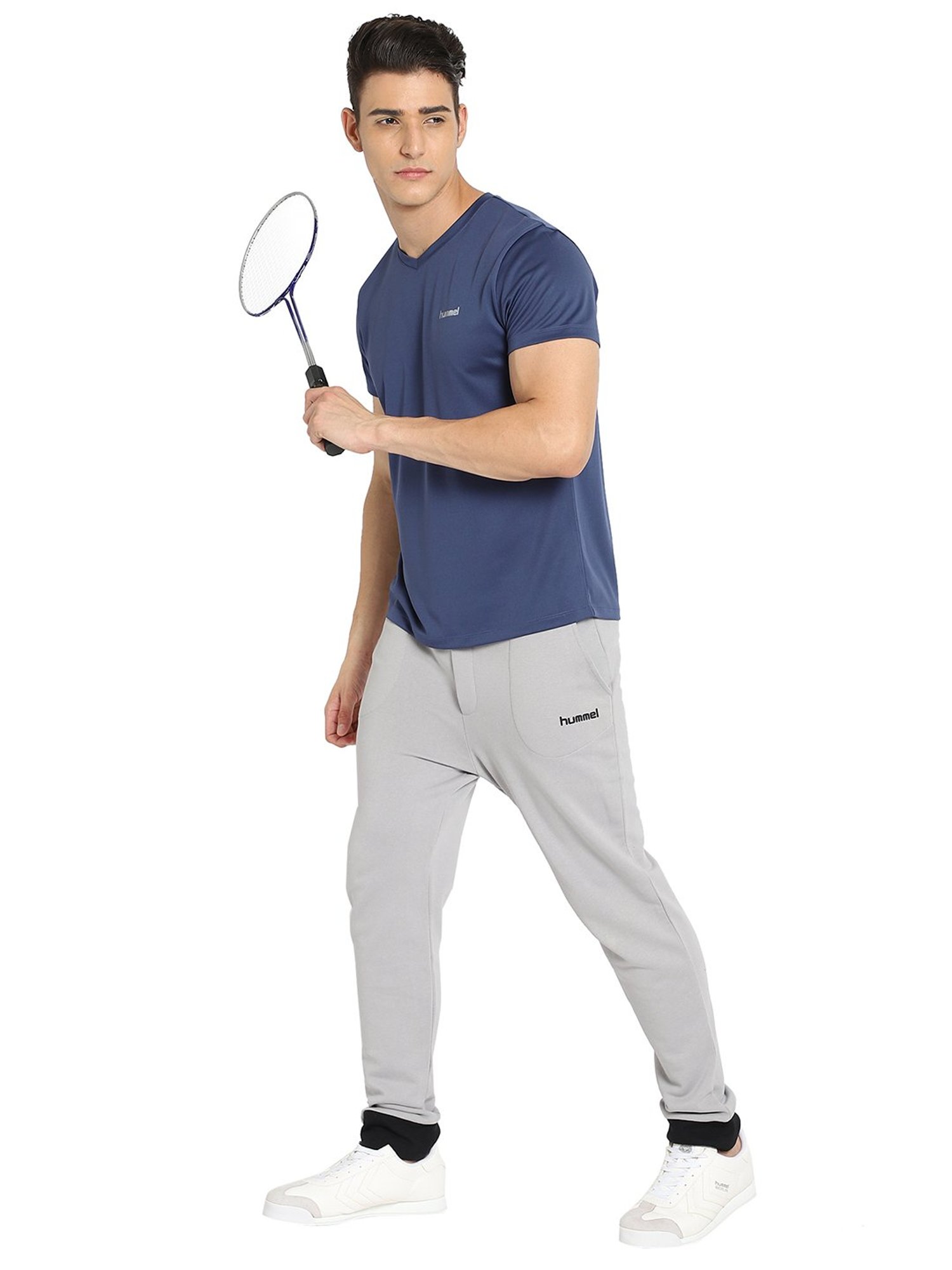 Hummel Blue V Neck T-Shirt