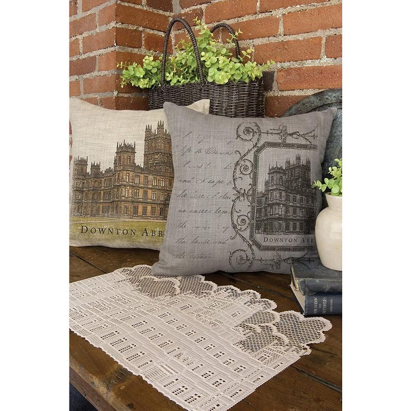 Heritage Lace 14" x 20" Downton Abbey British Highclere Castle Table Placemats 4pc - Beige