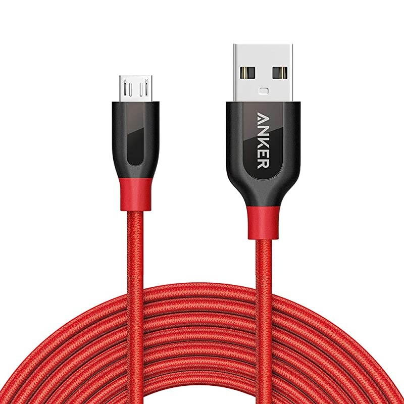 Powerline+ Micro USB 10ft The Premium Durable Cable Double Braided Nylon for Samsung Nexus LG Motorola Android Smartphones and More