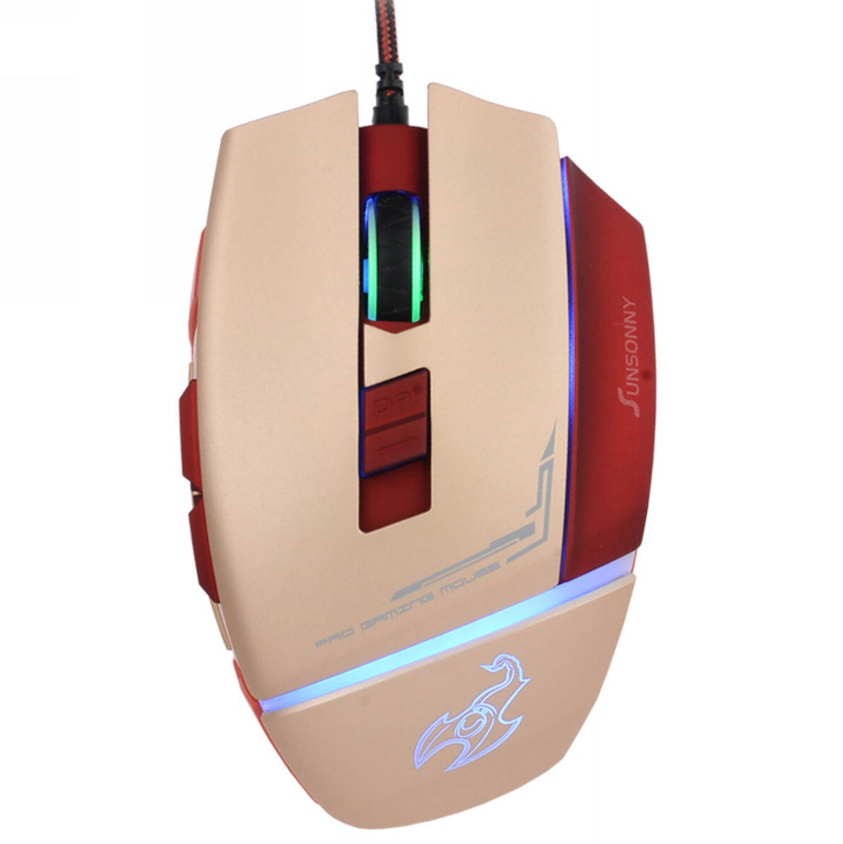 Sunsonny 007 1600DPI 5 Button USB Wired Gaming Mouse (Red)