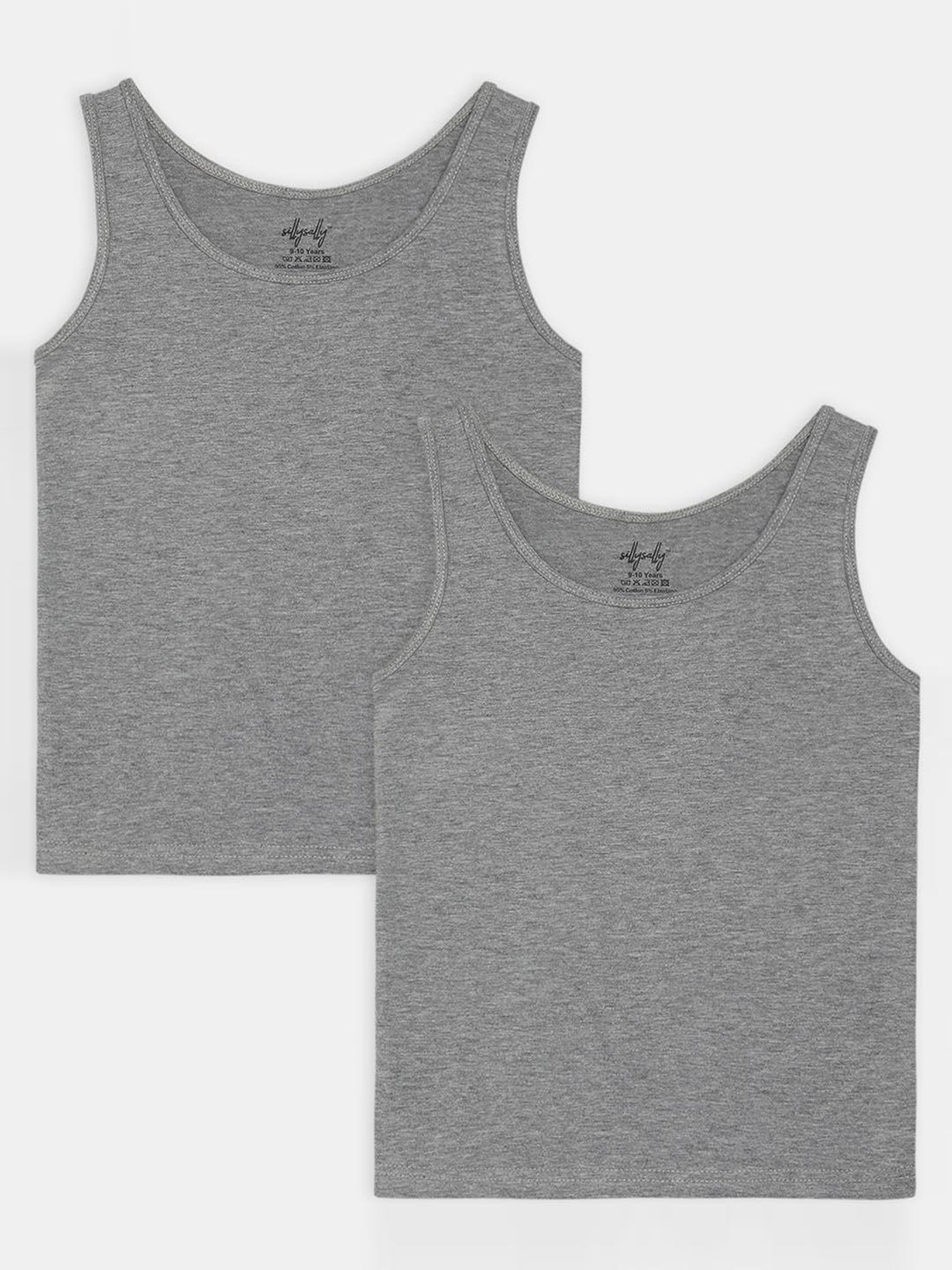 Sillysally Kids Grey Regular Fit Vest