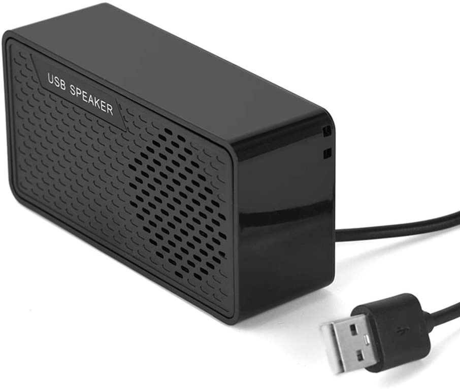 Docooler HK-5007 Computer Speaker USB Speaker Plug & Play Portable USB-Powered Speaker Double Horn 3W Output Suitable for USB2.0 and Above Interface with 1.2-Meter Cable Speaker for PC Laptops