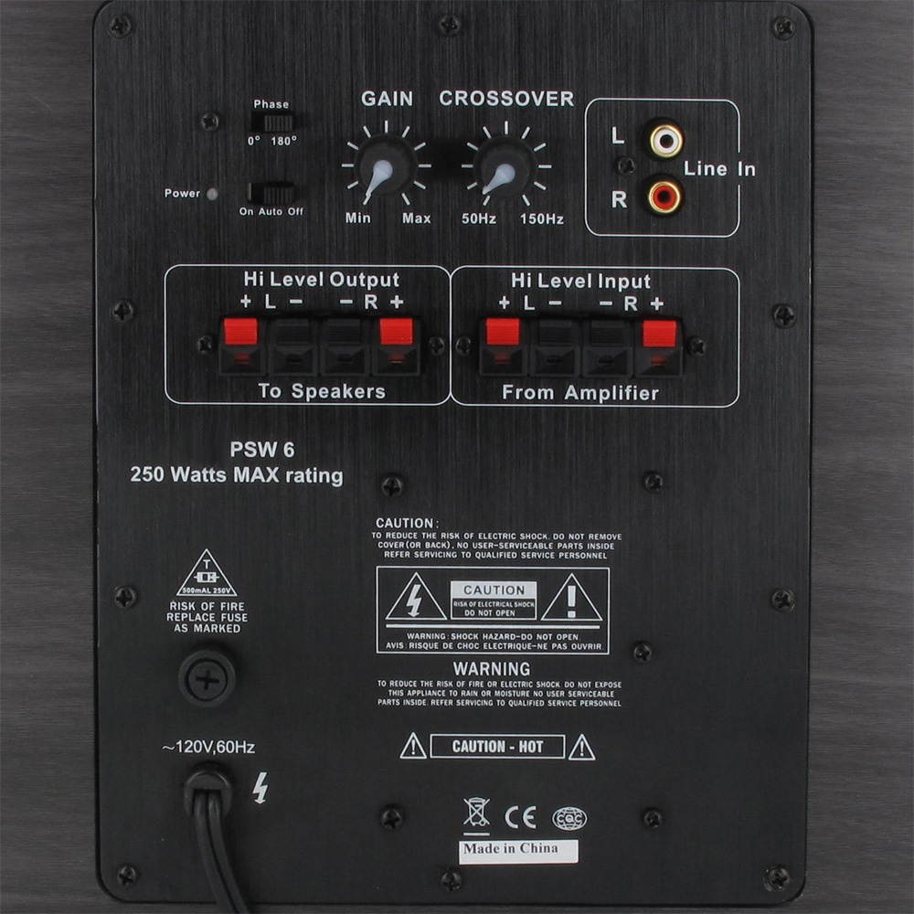 Acoustic Audio 5.1 Speaker System Flush Mount 5 Speaker Set and 6" Powered Sub