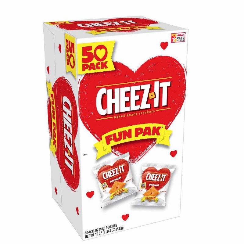Cheez-It Valentine's Fun Pak Baked Cheese Crackers - 50ct