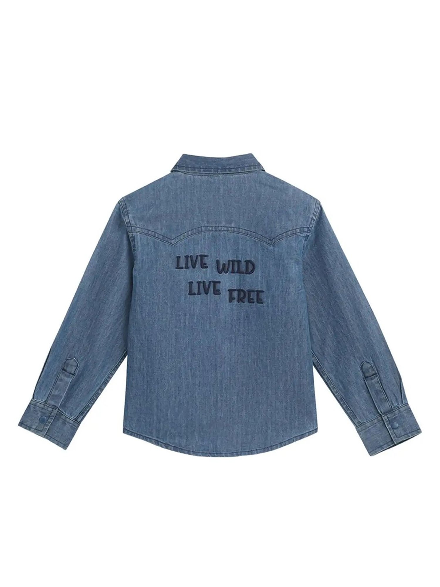 Blue Giraffe Kids Blue Solid  Shirt