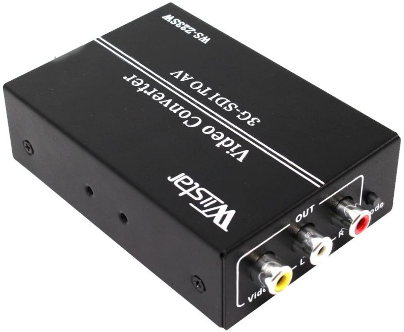 Wiistar 3G SDI to AV Converter BNC to RCA Audio Scaler Support Convert HD-SDI,3G-SDI Signal for TV