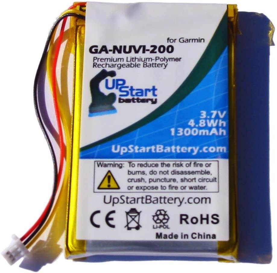 Replacement for Garmin Nuvi 200w Battery with Tools - Compatible with Garmin GPS Navigator Batteries (1300mAh 3.7V Lithium Polymer)