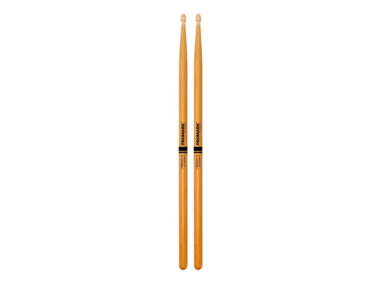 Promark Active Grip Clear Forward 7A Hickory Wood Tip Drumsticks