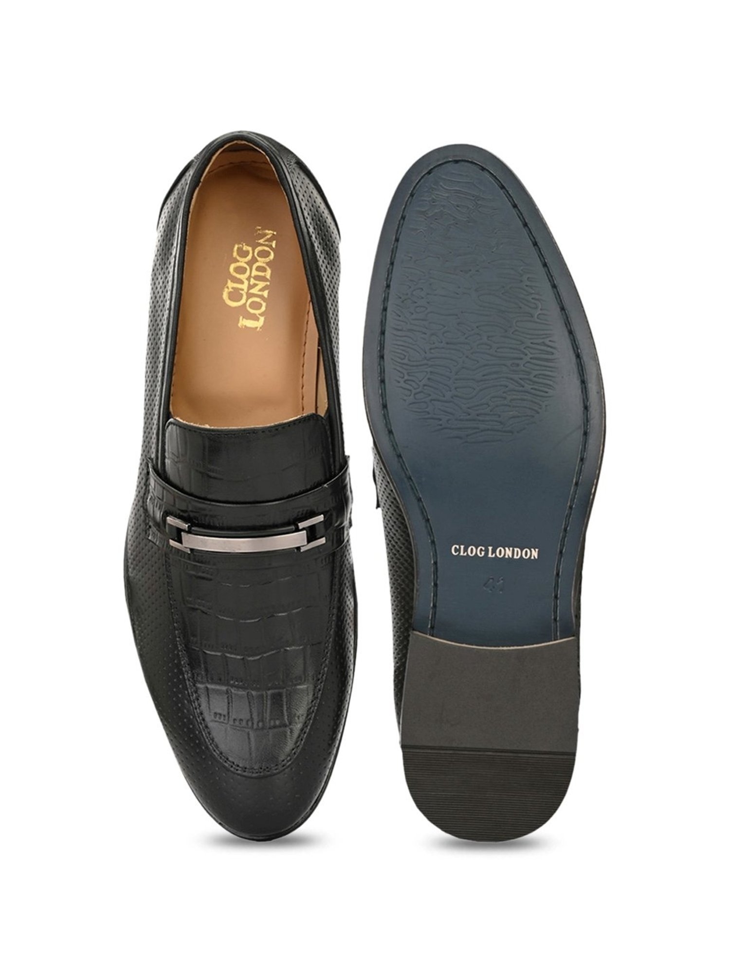 Clog London Men's Black Formal Loafers