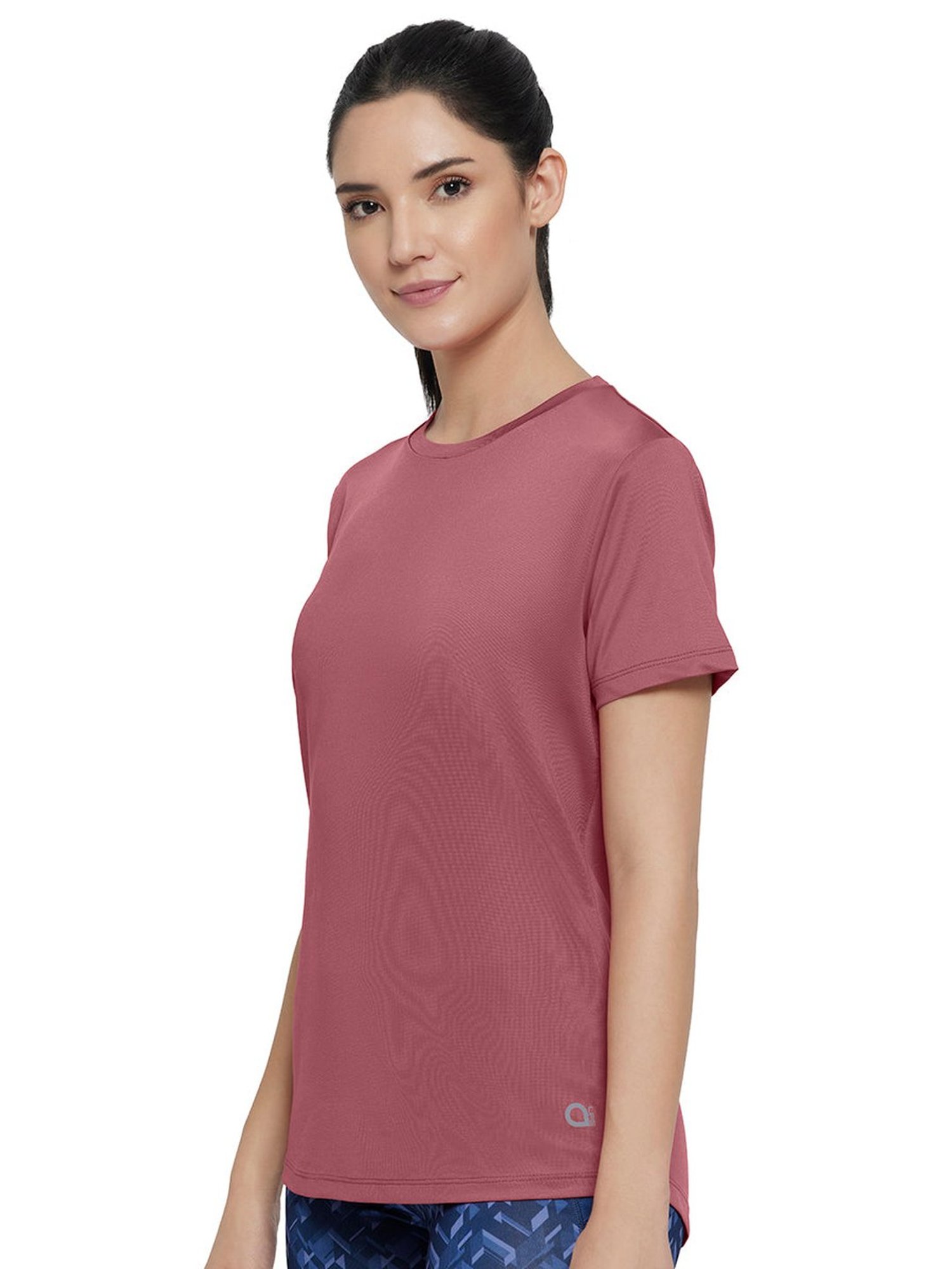 Amante Dusty Pink Regular Fit Sports T-Shirt