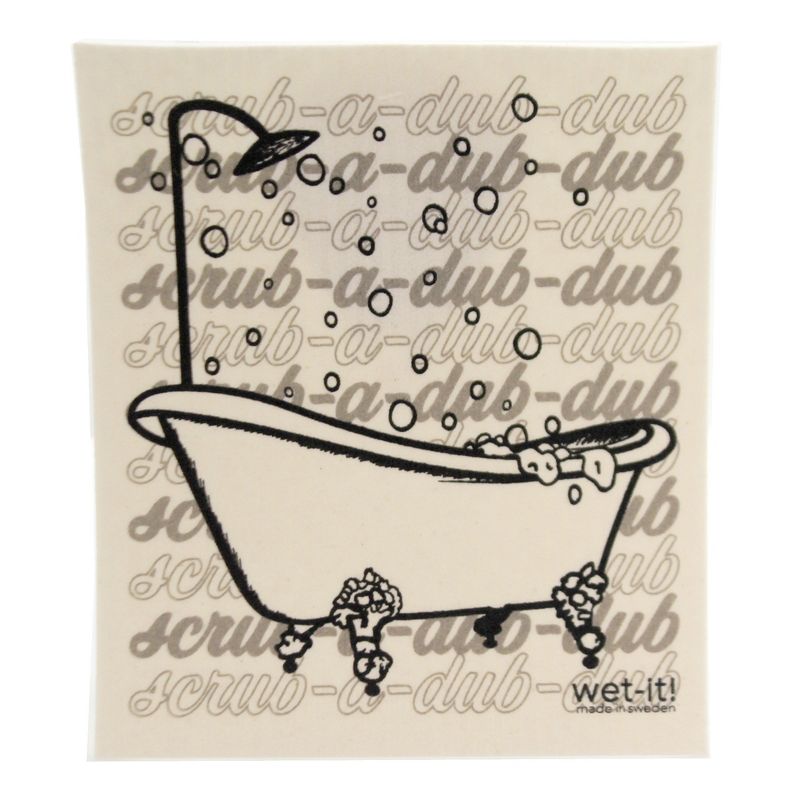 Swedish Dish Cloth 7.75" Scrub-A Dub-Dub Absorbent Cleaning Cloth Bathtub  -  Dish Cloth