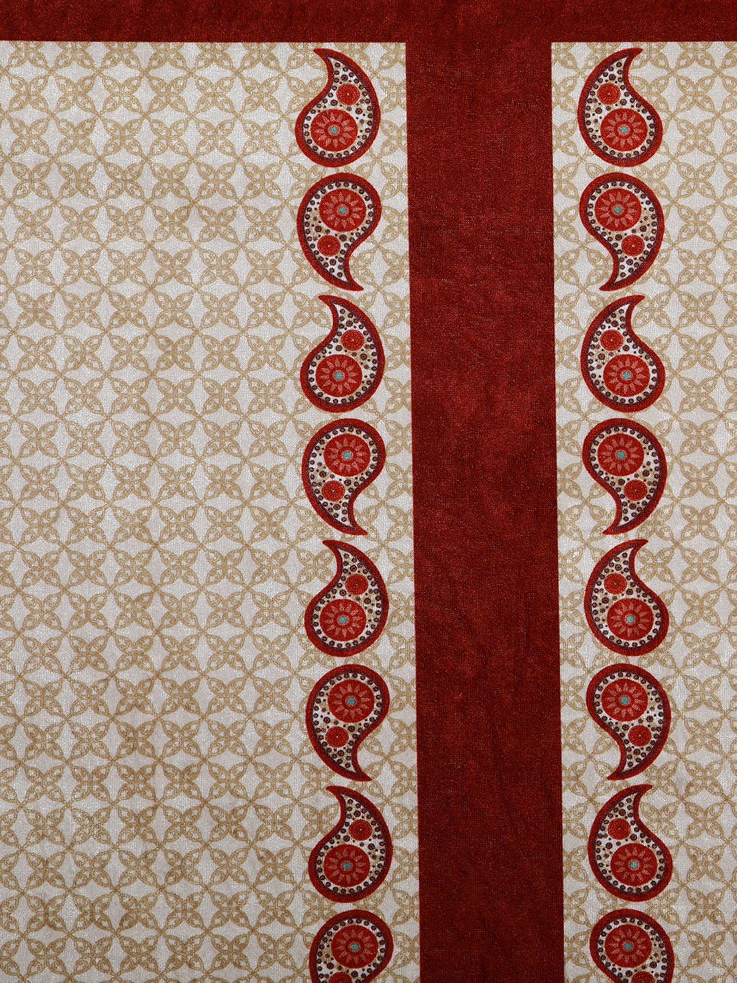 Romee Beige Polyester Printed Sofa Covers