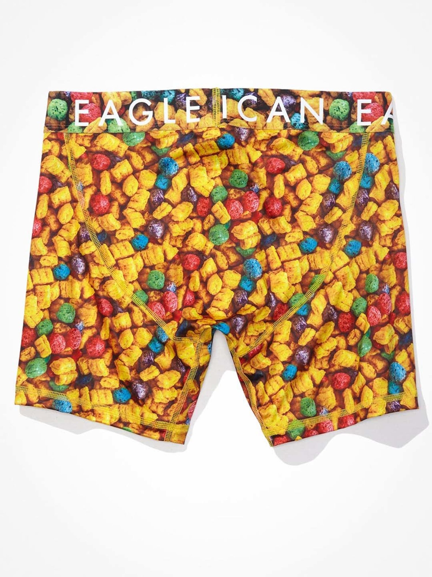 American Eagle Yellow Graphic Print Trunks