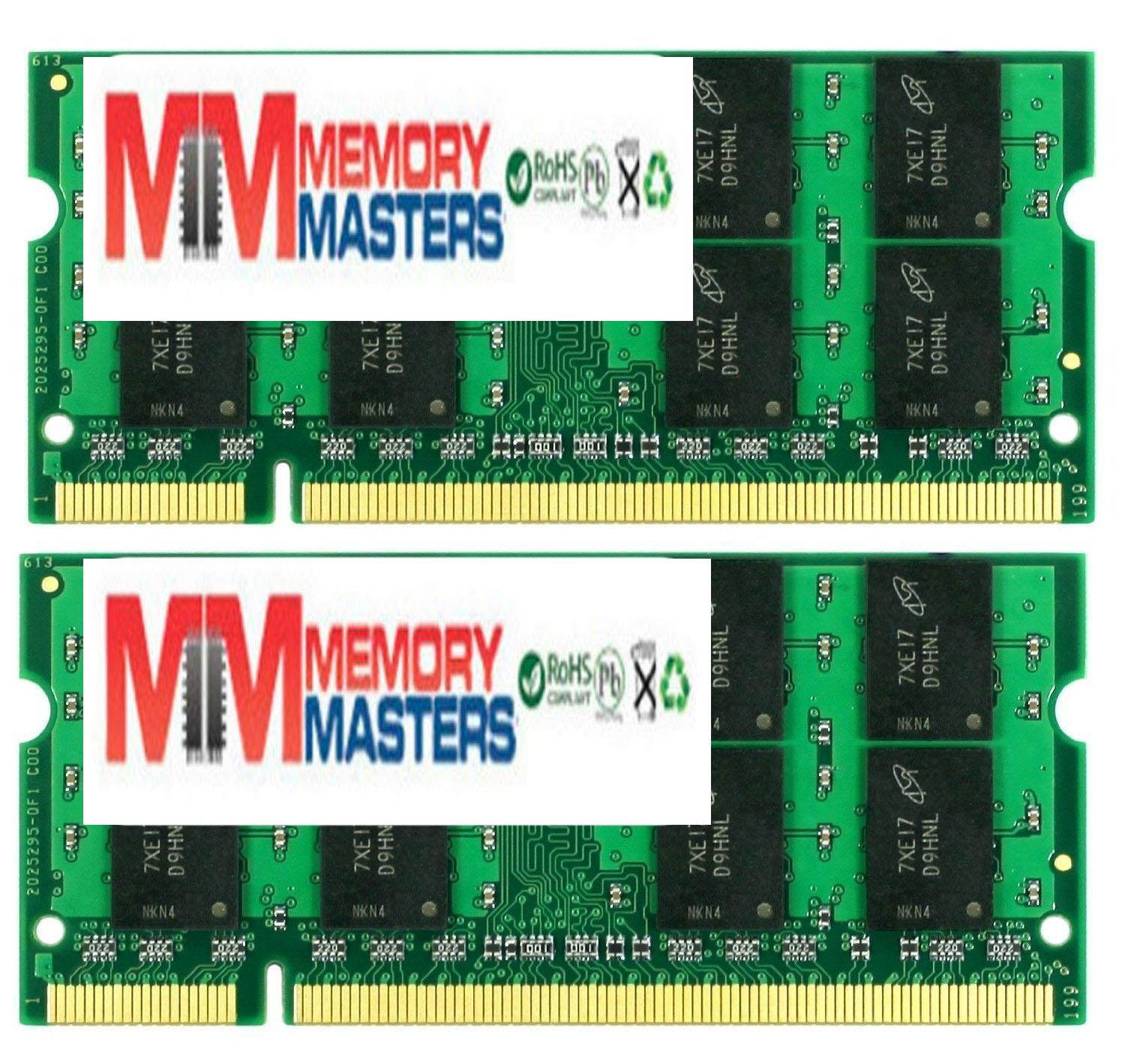 MemoryMasters 4GB Kit (2GBx2) DDR2 800MHz (PC2-6400) CL6 SODIMM 200-Pin 1.8v Notebook Laptop Memory Modules with Lifetime Warranty