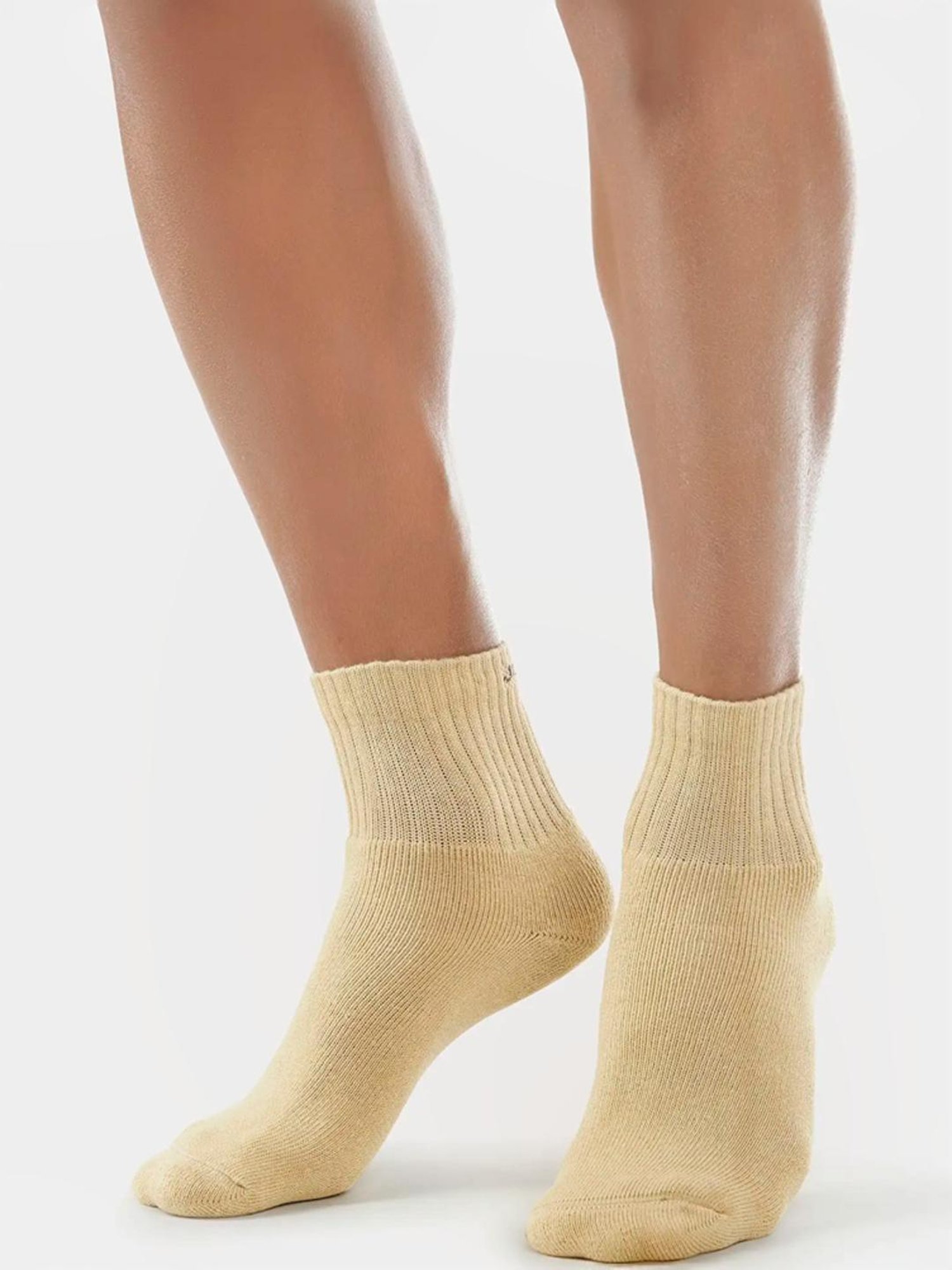 Jockey 7036 Brown Compact Terry Cotton Ankle Length Socks with Stay Fresh Treatment