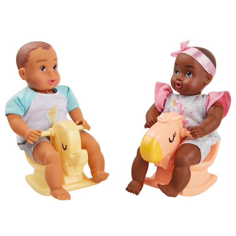 Perfectly Cute My Lil' Baby Bunk Bed Playroom Playset with 8" Brunette Baby Boy & Brunette Baby Girl Dolls