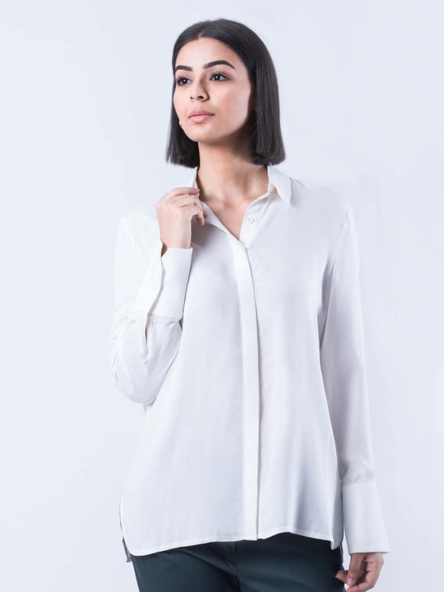 Qua Ecru The Uber Relaxed Shirt