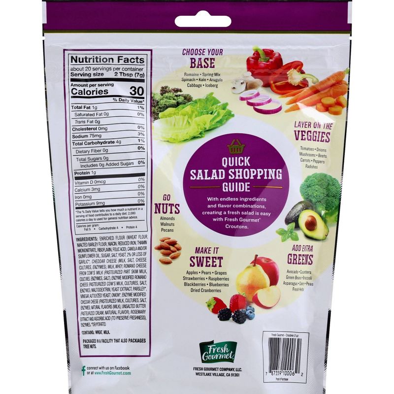 Fresh Gourmet Cheese & Garlic Premium Croutons - 5oz