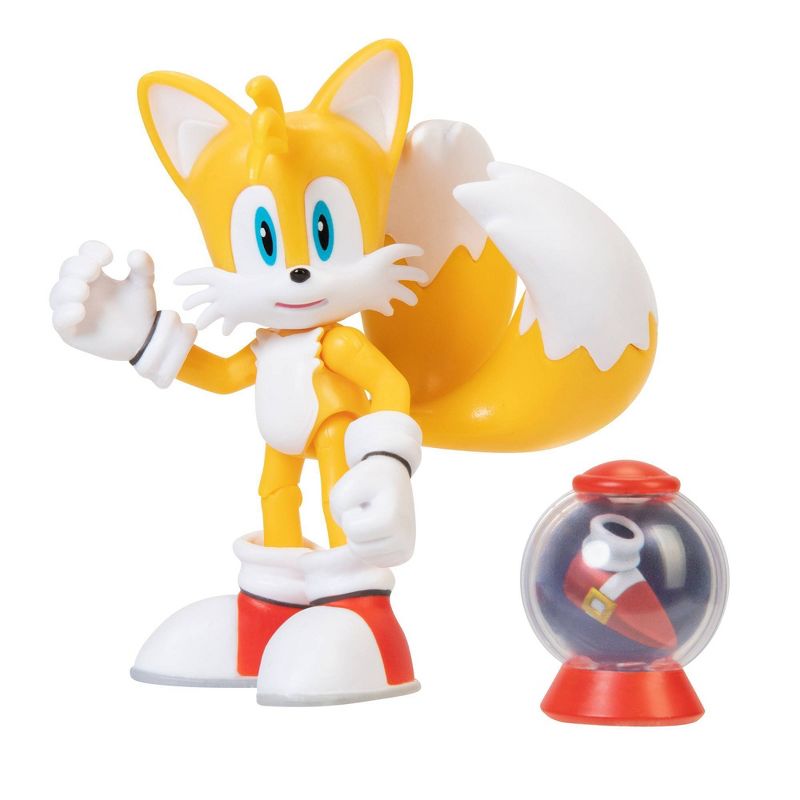 Sonic the Hedgehog 4" Modern Tails with Fast Shoe Item Box Wave 2