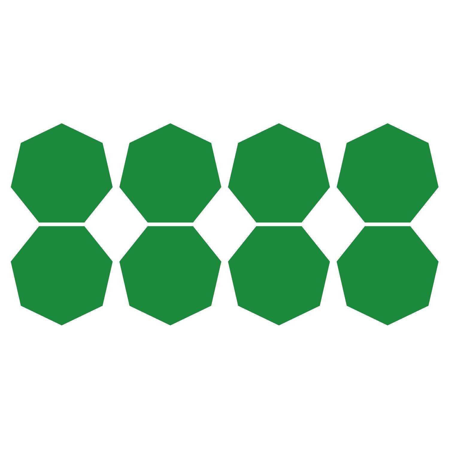 LiteMark 1 Inch Yellow Removable Heptagon Decals - Pack of 160