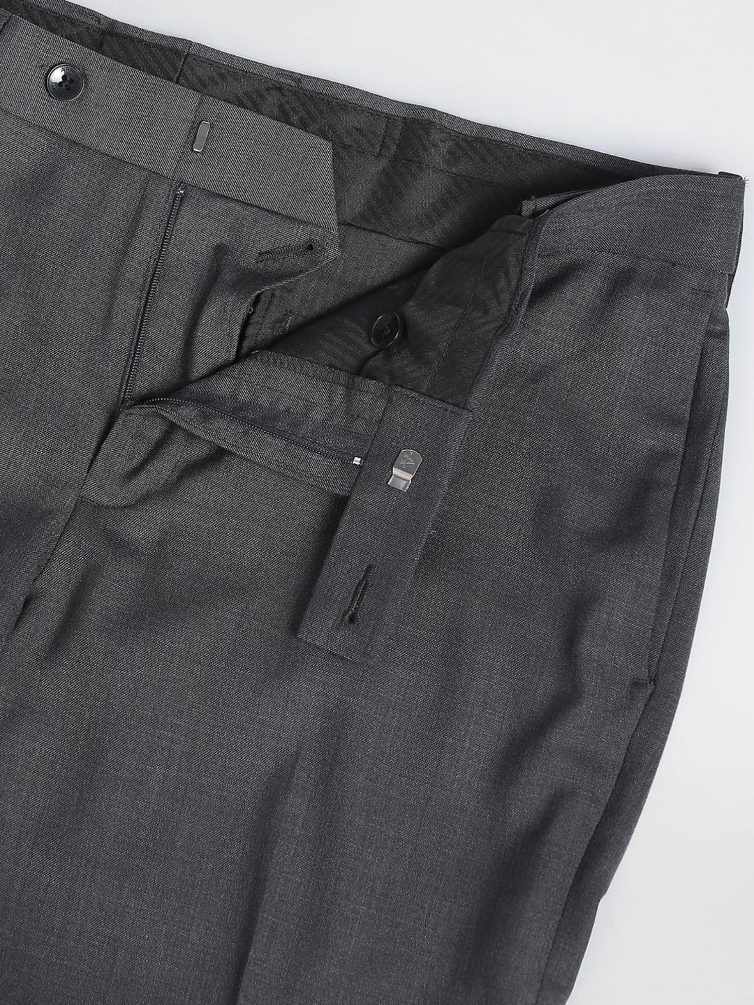 Arrow Grey Regular Fit Trousers