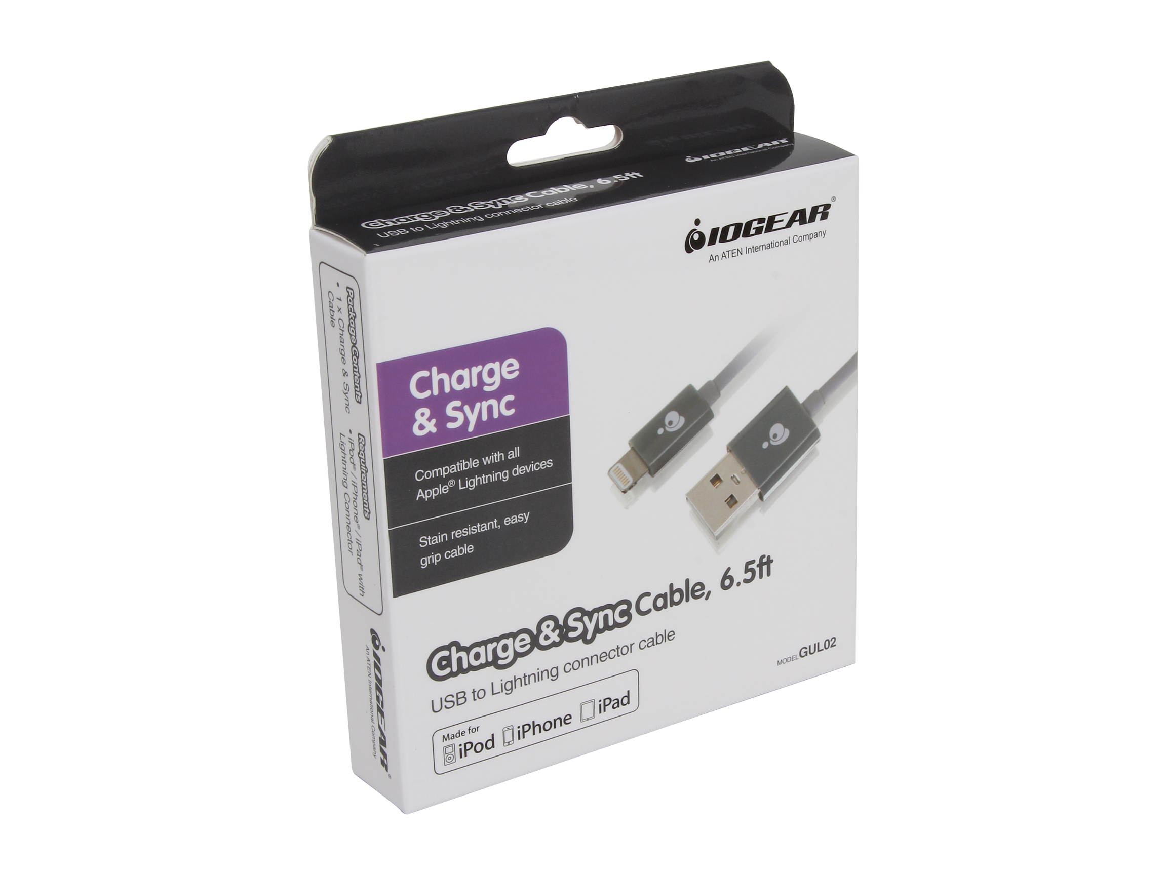 VisionTek 900784 Black Lightning to USB Black 1 Meter Cable - 5 Pack