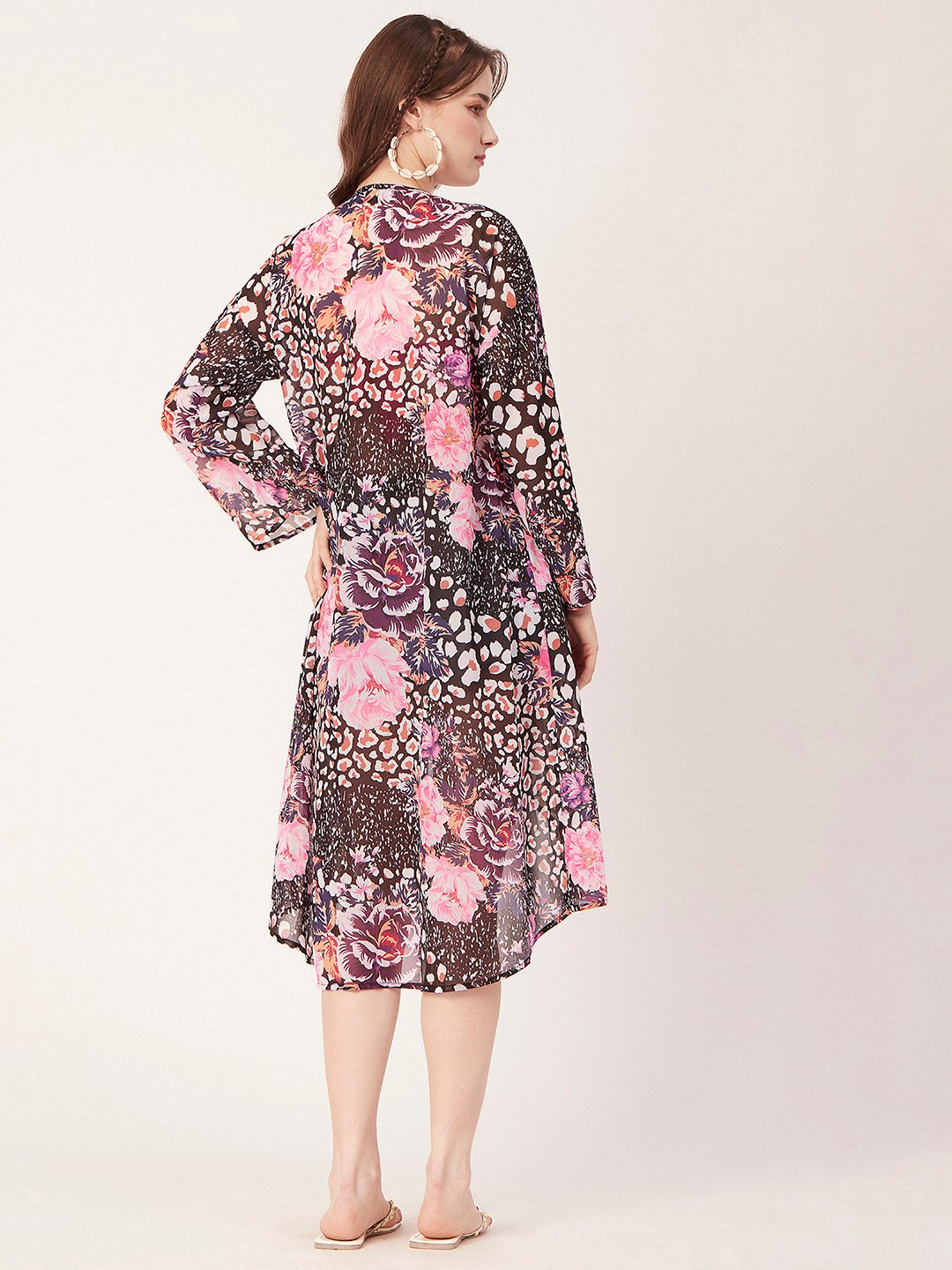 Moomaya Multicolor Floral Print Cover Up