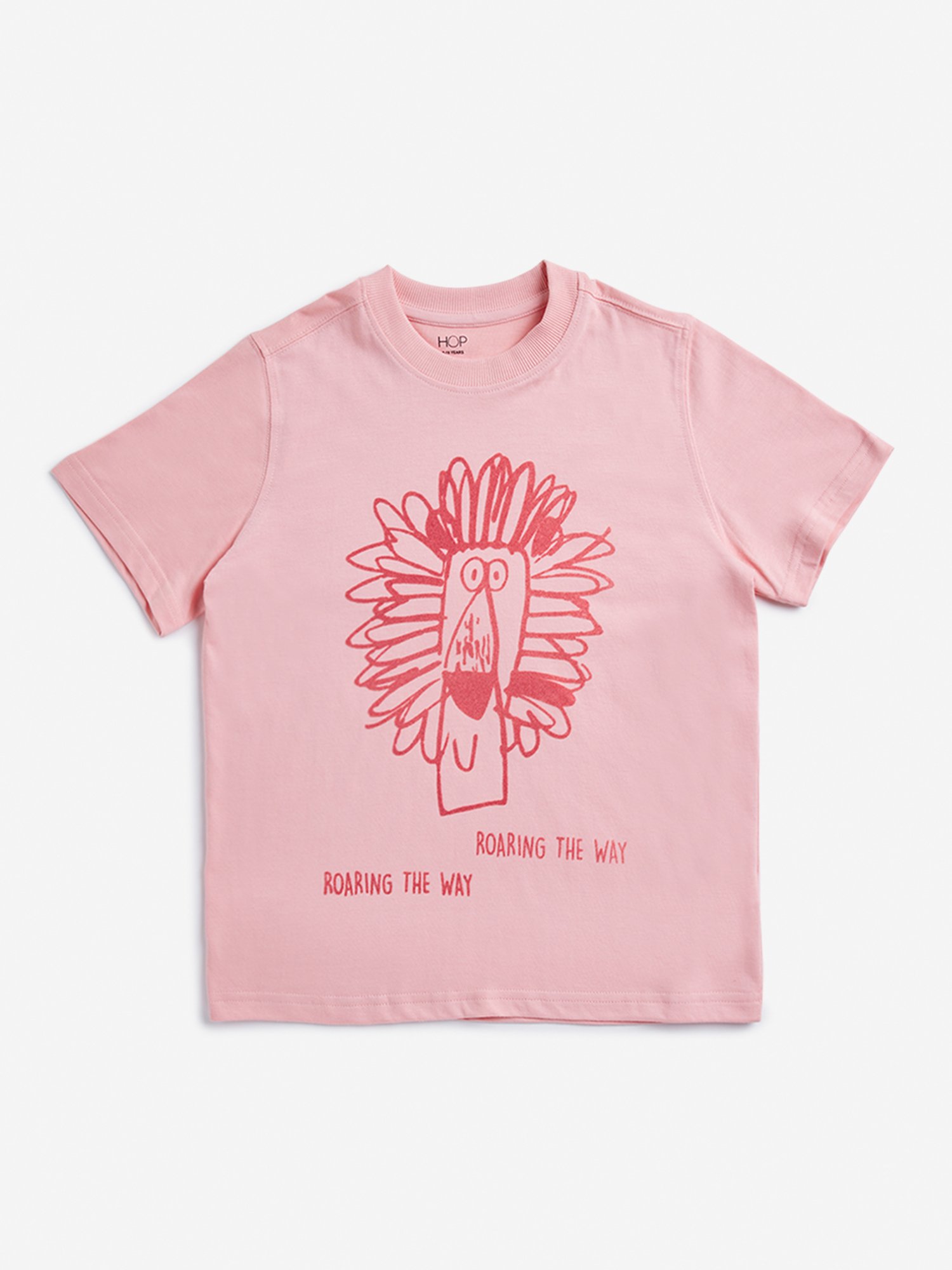 HOP Kids by Westside Pink Animal Printed T-Shirt