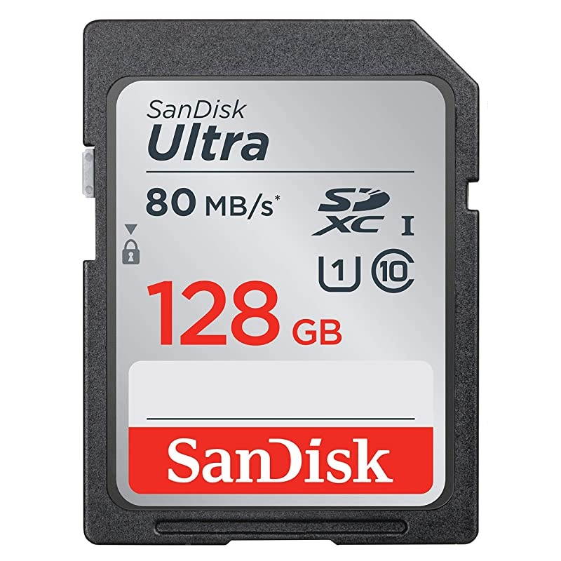 Ultra 128GB SDXC UHSI Memory Card up to 80MBs SDSDUNC128GGN6IN Black