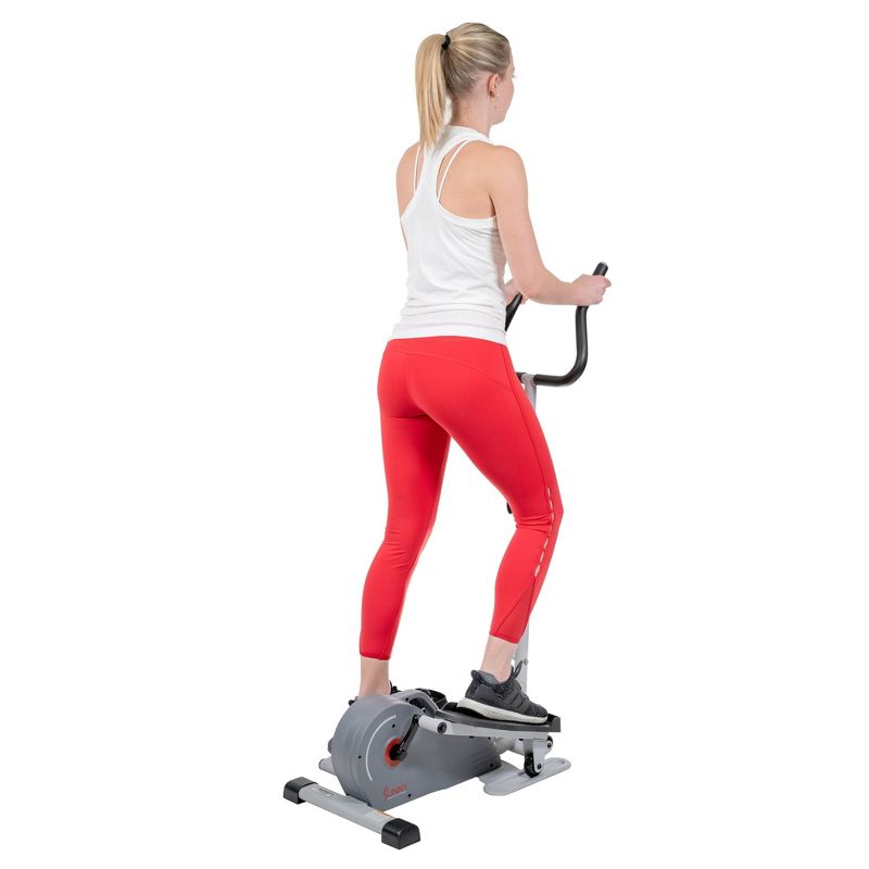 Sunny Health & Fitness Magnetic Standing Elliptical Machine with Handlebars