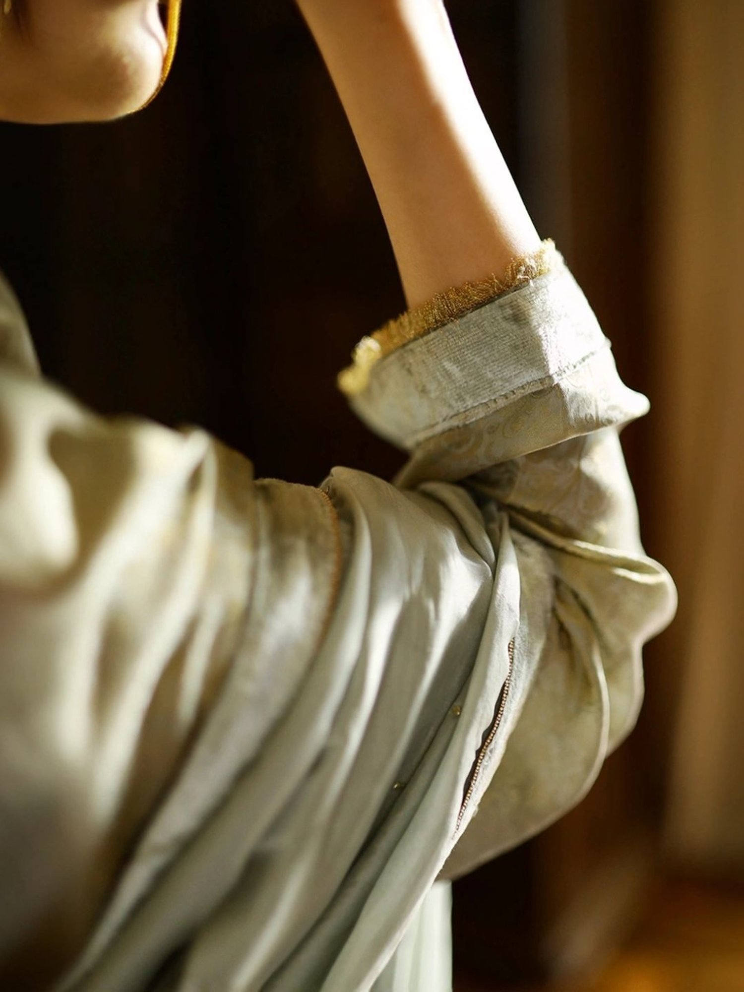 Ganga Fashions Belgian Block Grey and Golden Silk Woven Kurta with Salwar and Dupatta