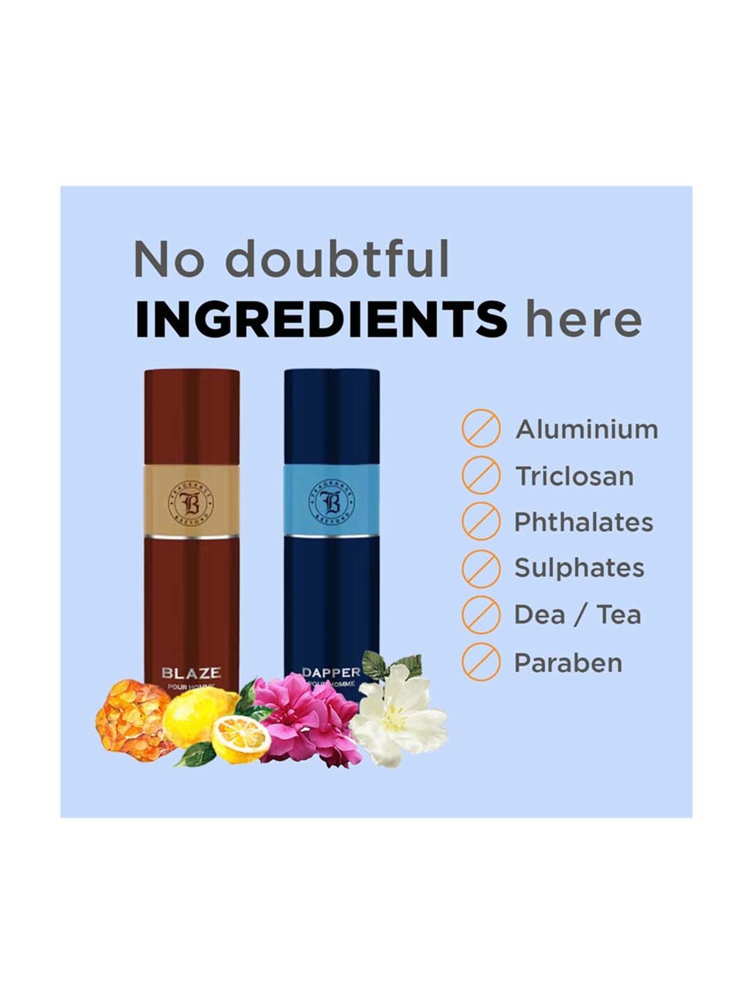 Fragrance & Beyond Blaze and Dapper Deodorant Body Spray for Men Pack of 2