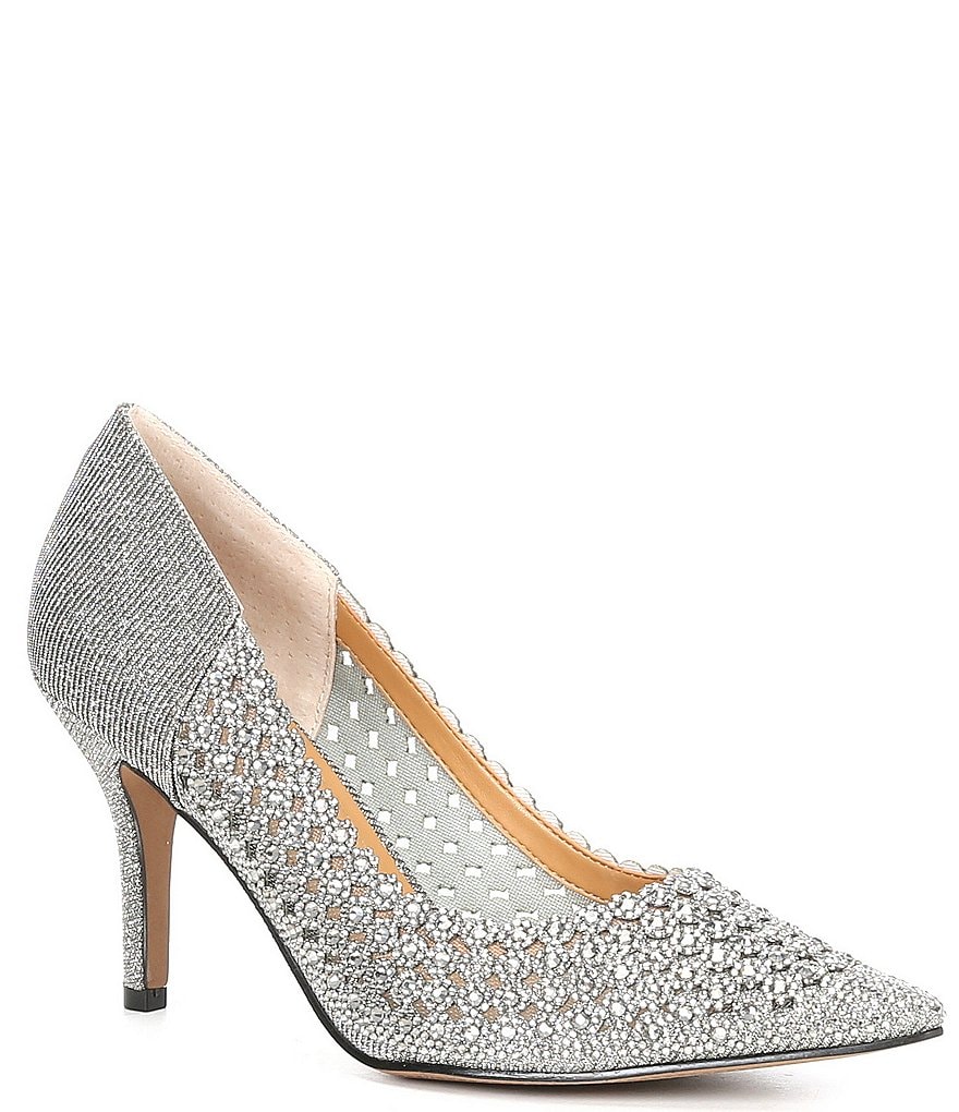 Trotters Kari Pearlized Leather Block-Heel Pumps