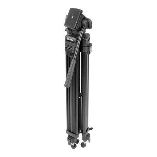 Bescor TH-770 3-section Aluminum Tripod with 65mm Ball Base Fluid Head - Black