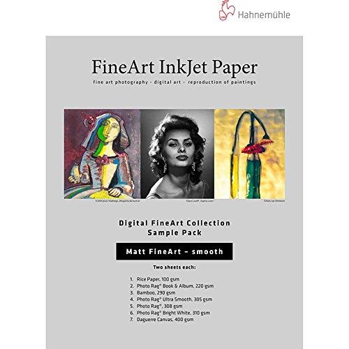 Hahnemuhle Matte Fine Art Smooth Inkjet Paper Sample Pack, 8.5x11", 14 Sheets