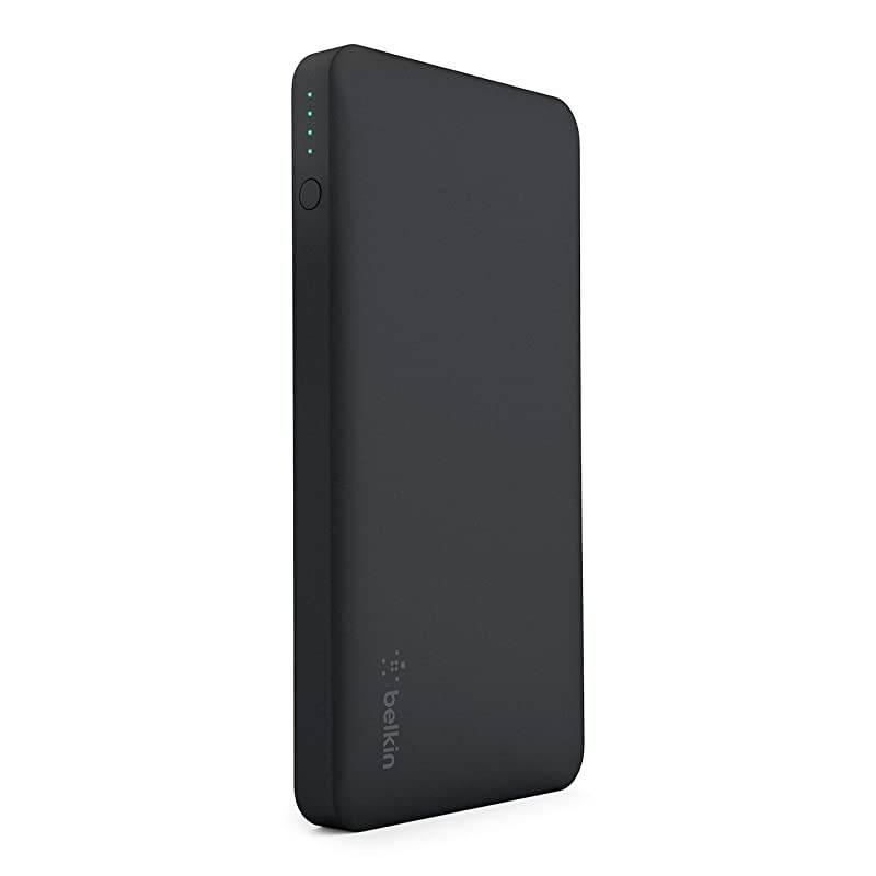 Pocket Power 10K Power Bank (Portable Charger for iPhone, Samsung Galaxy, Google Pixel 3 , Apple Watch and more), Black, 10,000mAh (F7U020btBLK)