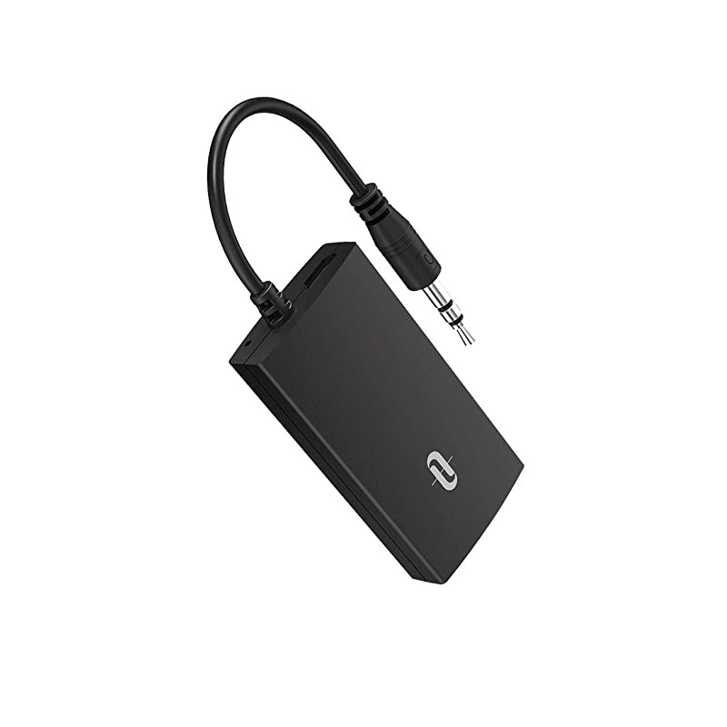 Upgraded Version  Portable Bluetooth Transmitter for TV, Low Latency Wireless Audio Adapter for 3.5mm Stereo, Pairs Bluetooth Headphones/Speakers, Black