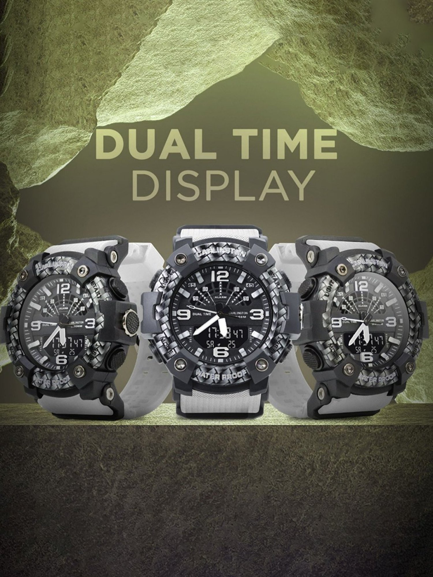 Carlington Endurance 9103 White Chronograph Watch for Men