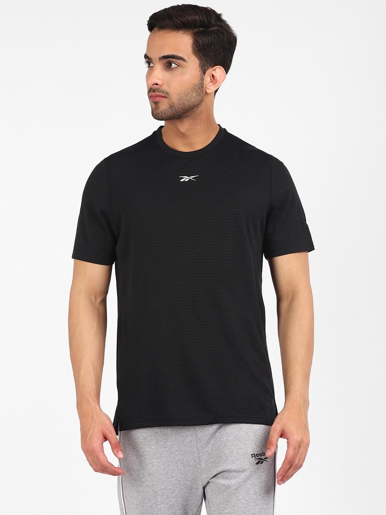 Reebok Black Round Neck T-Shirt