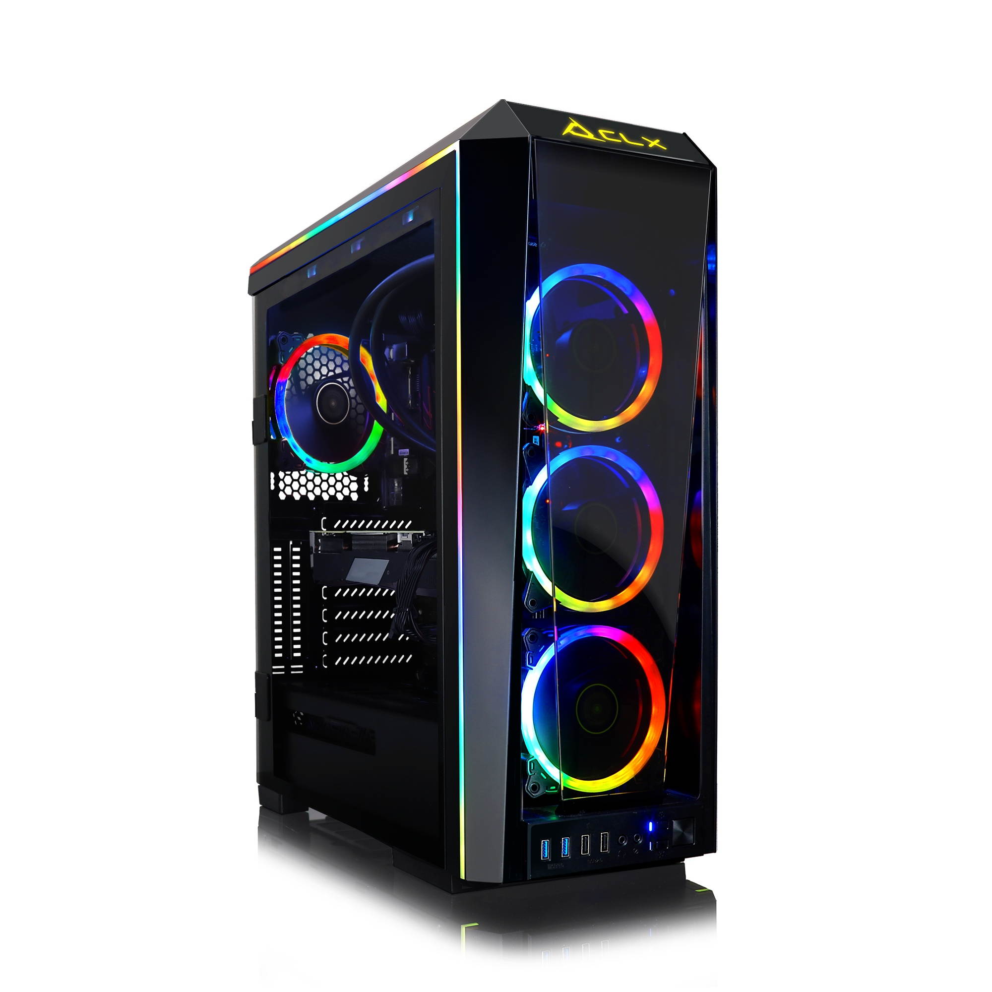 XOTIC V200 Advanced Gaming and Entertainment Desktop (RYZEN 7 5800X 8-core 4.7GHZ Turbo, 16GB DDR4 RAM, 500GB NVMe SSD + 2TB HDD, GeForce RTX 3060 12GB, Windows 10) Liquid Cooled PC