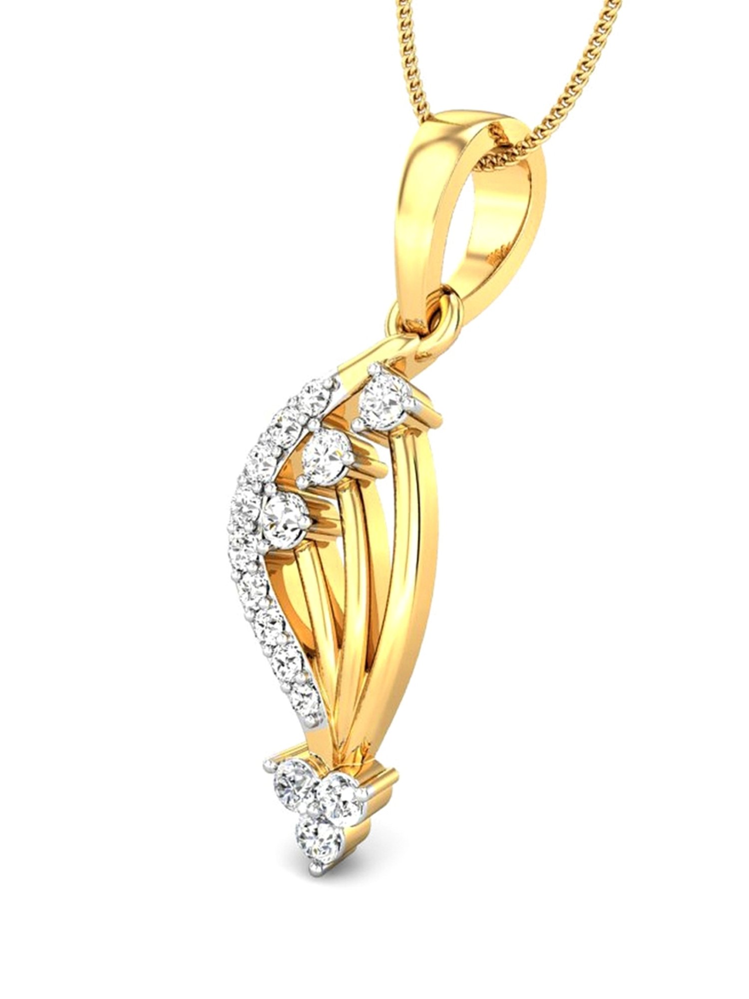 Joyalukkas 18k Gold & Diamond Pendant with Chain