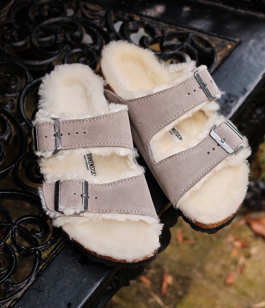 Birkenstock Women's Arizona Suede Shearling Sandals
